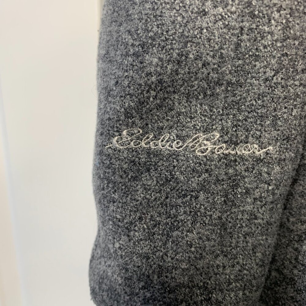Eddie Bauer Womens Grey Wool-Blend Long Winter Coat – Zip & Button Front - Picture 6 of 16